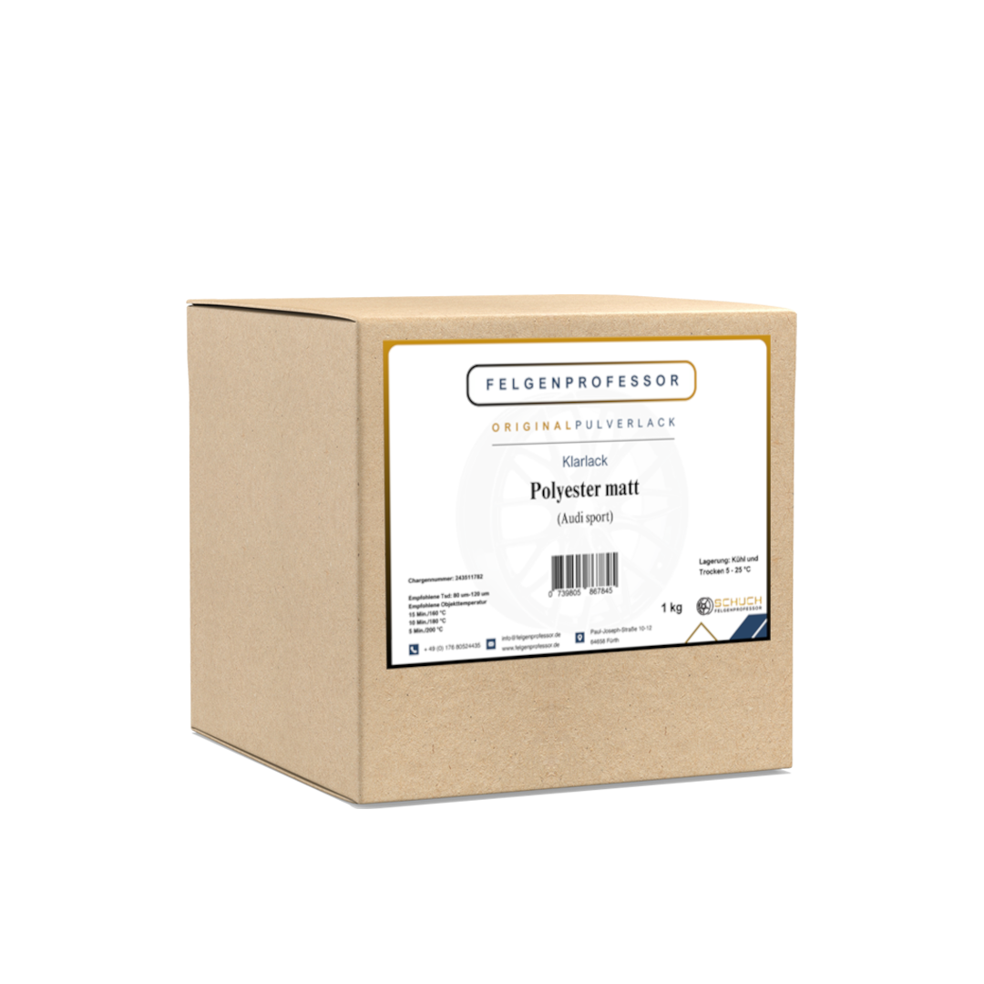 OEM Polyester Klarpulver Felgenpulver Pulverlack Audi Sport Matt 1 KG