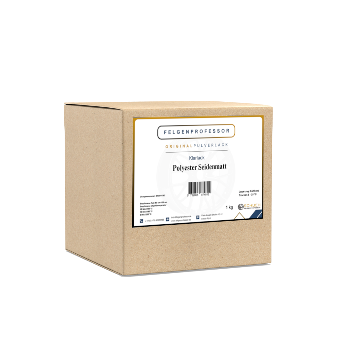 OEM Polyester Klarpulver Felgenpulver Pulverlack Seidenmatt 1 KG