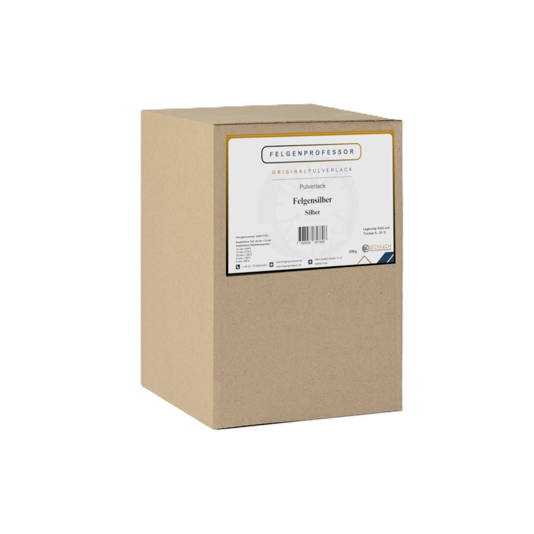 Pulverlack Felgenpulver Felgensilber 20 KG