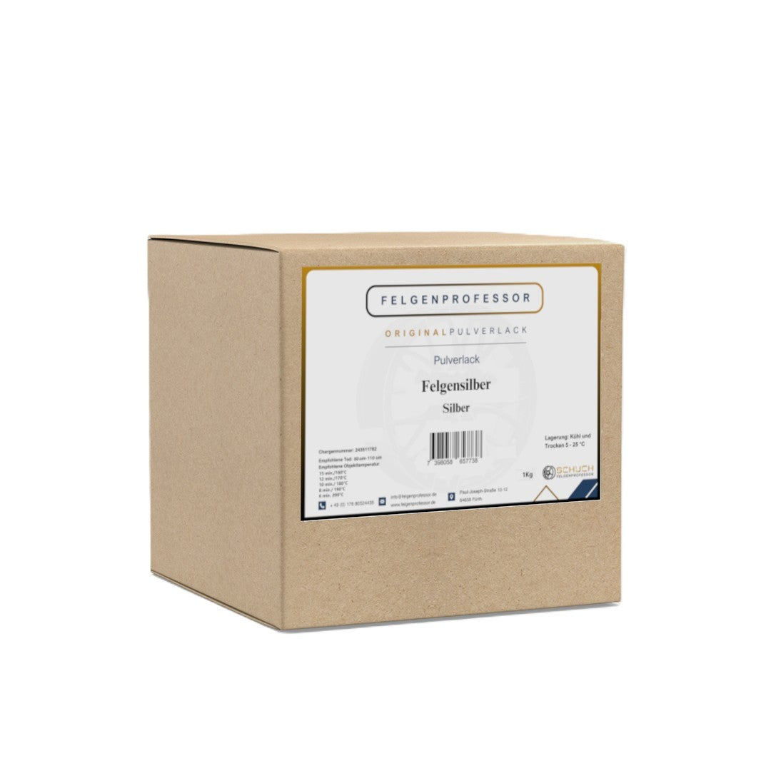 Pulverlack Felgenpulver Felgensilber 1 KG