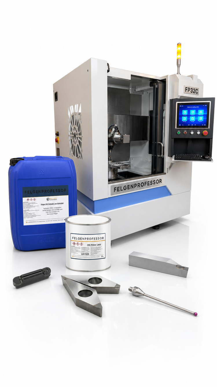 Professionelle CNC-Glanzdrehtechnik für die Felgenaufbereitung