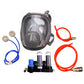 Full face mask compressed air respiratory protection system set fresh air stationary