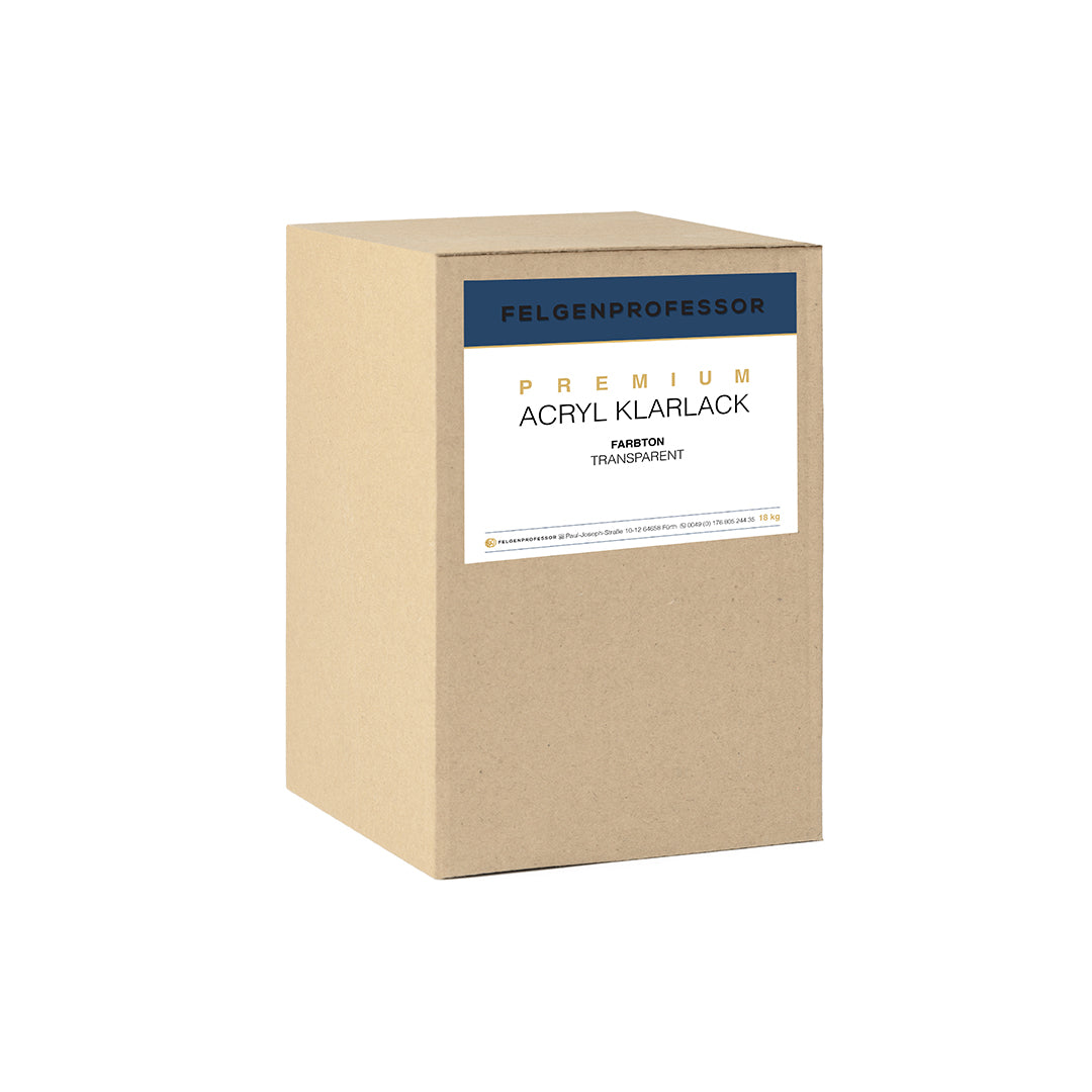 Premium Acryl Klarlack Glanz | Farbton Transparent | 18 kg