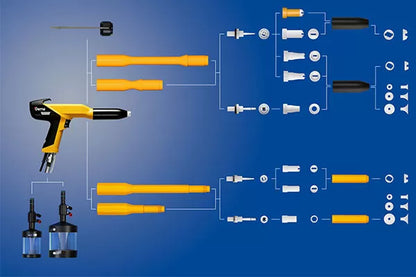 Gema OptiFlex Pro B Spray inkl. Applikationspumpe und Pulverpistole